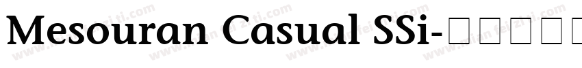Mesouran Casual SSi字体转换